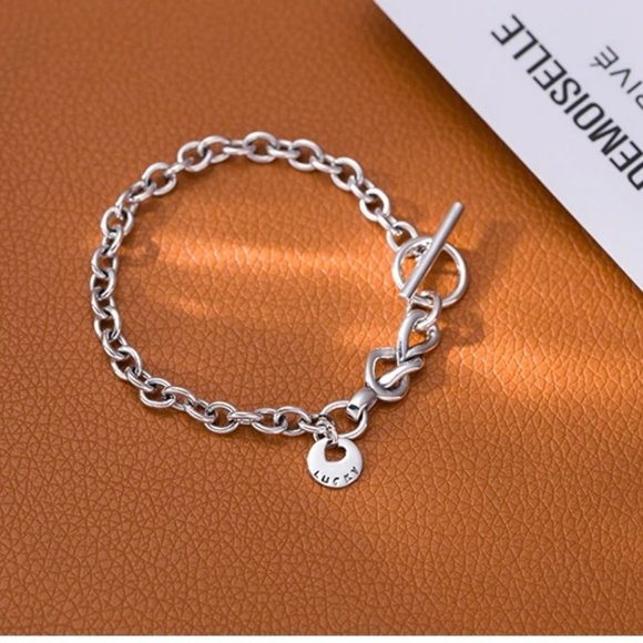 *NEW 925 Sterling Silver Link Toggle Bar Bracelet - Picture 3 of 9